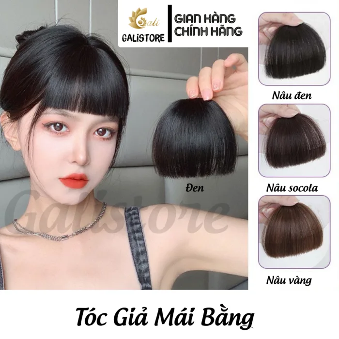 Tóc mái giả ngố. Tóc giả mái bằng phong cách Hàn Quốc nhiều màu dễ thương -  galistore