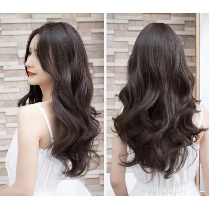 Tóc giả nữ nguyên đầu mái bay dài xoăn đuôi phong cách Hàn quốc | Lazada  Việt Nam