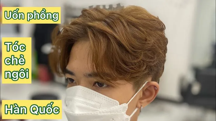 MiddlePart Tóc Nam 5/5 Hàn Quốc Uốn Phồng | Nâu Tây Cho Nam | Tóc Nam Đẹp  Chẻ Ngôi