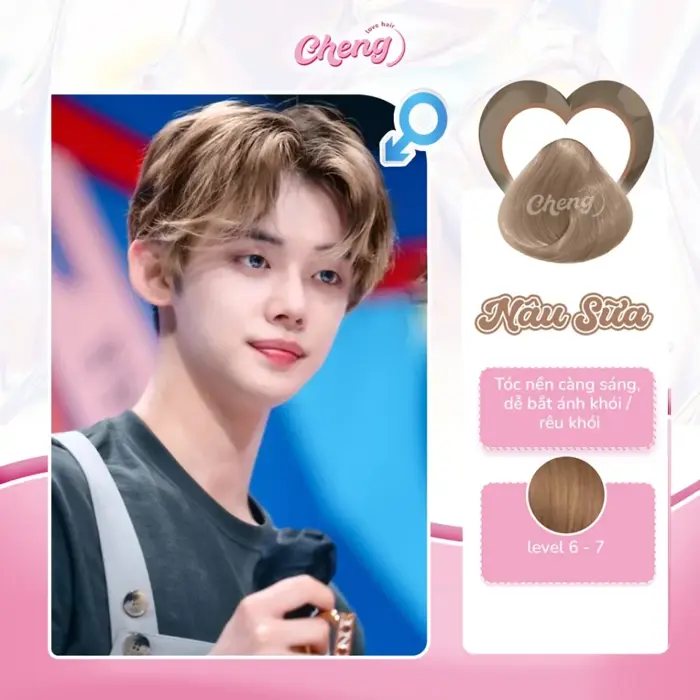 Nhuộm Tóc Màu NÂU SỮA, NÂU TRÀ SỮA Nam Không Tẩy | Chenglovehair,  Chenglovehairs | Lazada Việt Nam