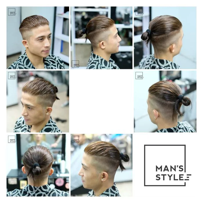 MORRIS MOTLEY - Zuy Minh HairSalon - Man Bun to Top Knot HairStyle - M –  Man's Styles