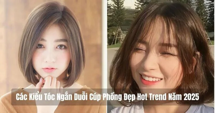 Các Kiểu Tóc Ngắn Duỗi Cúp Phồng Đẹp Hot Trend hiện nay