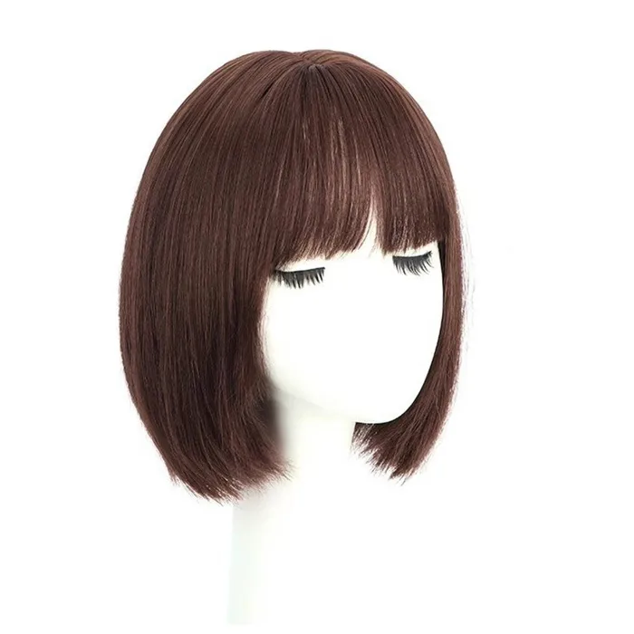Tóc giả nữ nguyên đầu kiểu VIC ngắn | Tóc giả sợi tơ cao cấp tự nhiên | Wig nữ đẹp dễ đội | Shopee Việt Nam