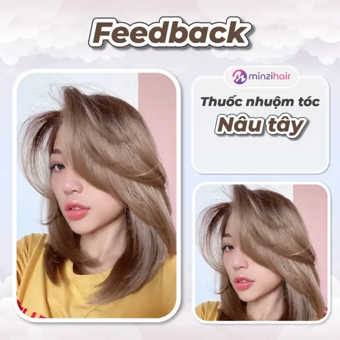 Thuốc nhuộm tóc NÂU TÂY - Không cần tẩy, cân mọi tone da