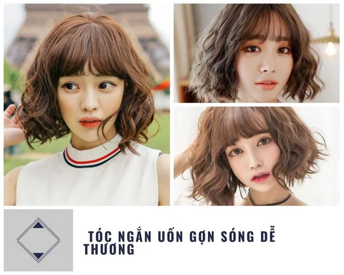 10 Kiểu tóc ngắn uốn gợn sóng đẹp trẻ trung được yêu thích nhất