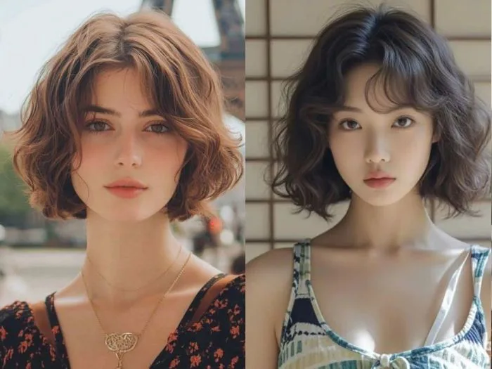 13+ kiểu tóc ngắn xù mì cho mặt tròn đẹp, cực hot