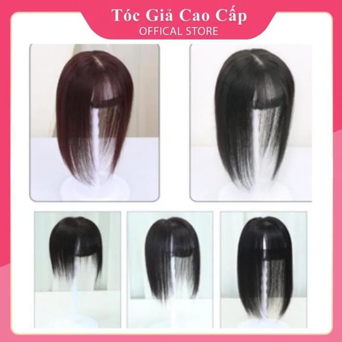 Tóc giả mái thưa che hói che bạc đỉnh đầu 35cm 💝FREESHIP💝 TÓC GIẢ che hói  nữ có da đầu Tóc Mái Giả Màu Sôccola Đen Nâu Vàng - Lazada | Lazada