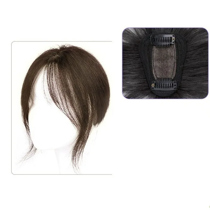 Tóc giả che hói mái thưa 4D rãnh da đầu, phủ hói đỉnh đầu cho nữ, mái giả  phủ hói Hàn Quốc