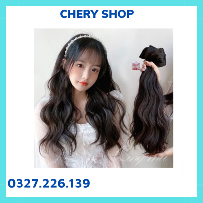 Tóc giả nữ kẹp xù dợn, set 3 kẹp dải xù dợn làm phồng chân tóc dày và đẹp cao cấp | Lazada Việt Nam