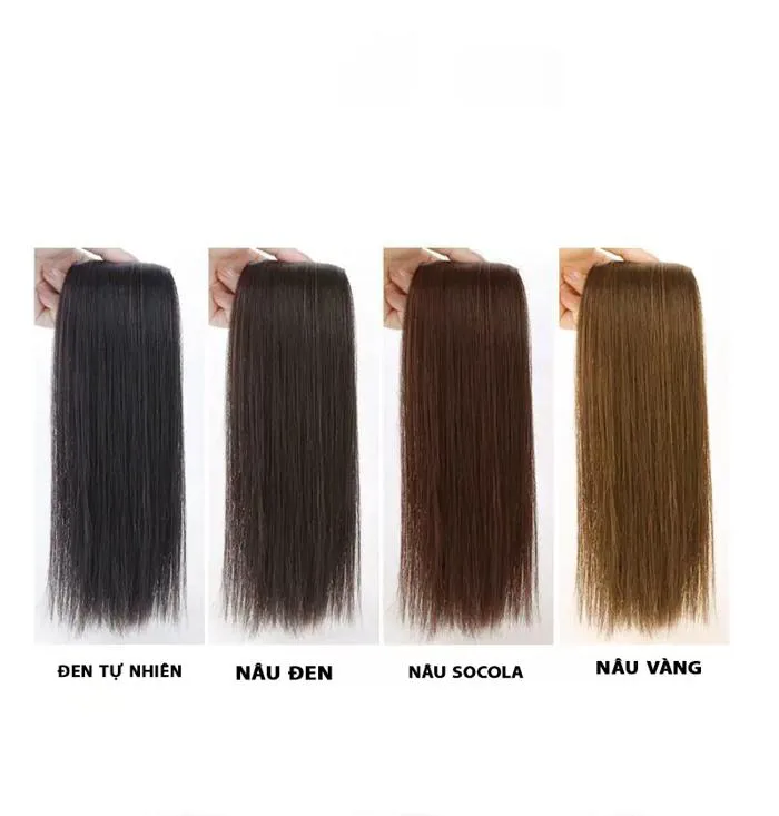 Tóc giả kẹp phồng tóc nữ loại đẹp, kẹp tóc giả làm phồng chân tóc dài 10cm- 20cm - GIÁ 1 BÊN - TikTok Shop Vietnam