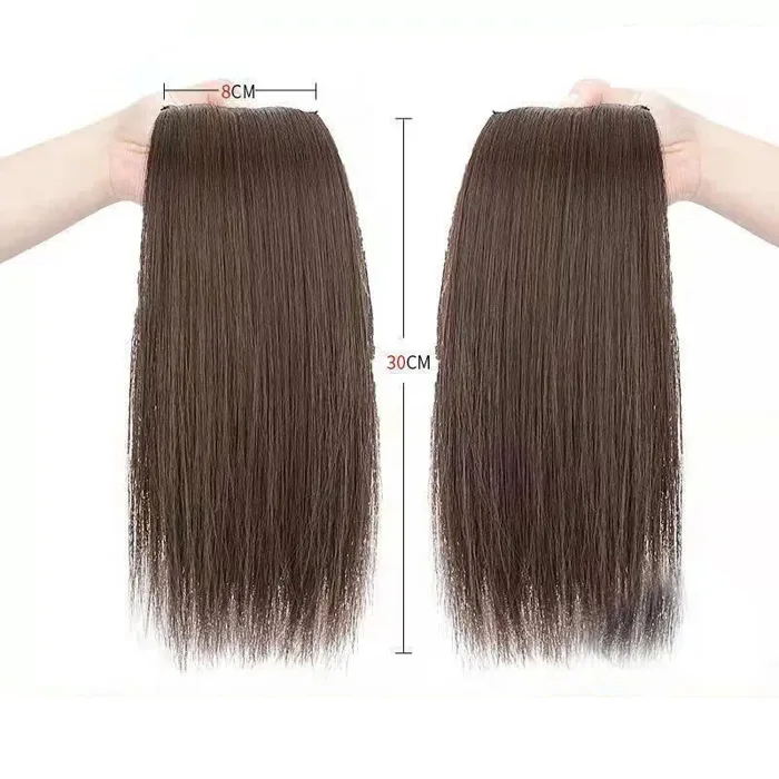 Tóc giả kẹp độn phồng chân tóc dày cho nữ loại đẹp, phím tóc kẹp giúp chân mái tăng độ dày phồng dài 10cm 20cm 30cm