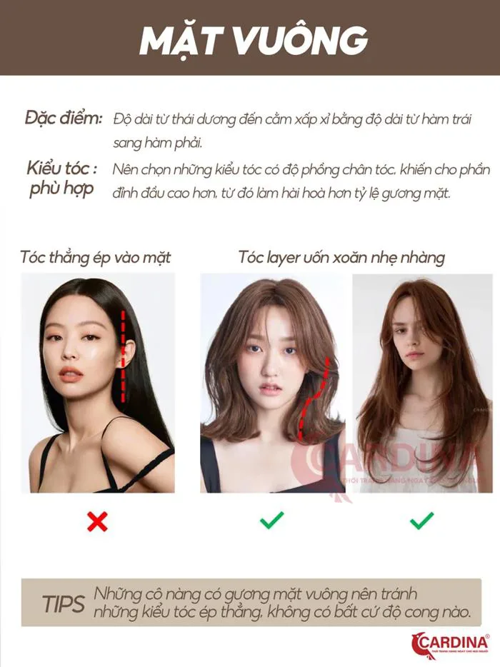Mặt vuông để tóc gì đẹp? 30+ Kiểu tóc xinh xắn cho nàng mặt vuông