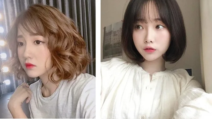 14 kiểu tóc ngắn uốn cụp chữ C đẹp 