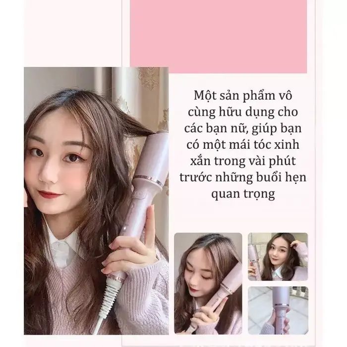 Uốn tóc xoăn giả bằng máy uốn tóc giữ nếp được bao lâu? - Phạm Thị Cúc