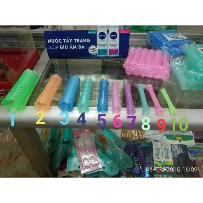 Trục uốn lạnh đủ cỡ dụng cụ uốn dành cho mọi loại tóc, lô xương tay xoăn  lạnh Mỹ phẩm Trường An