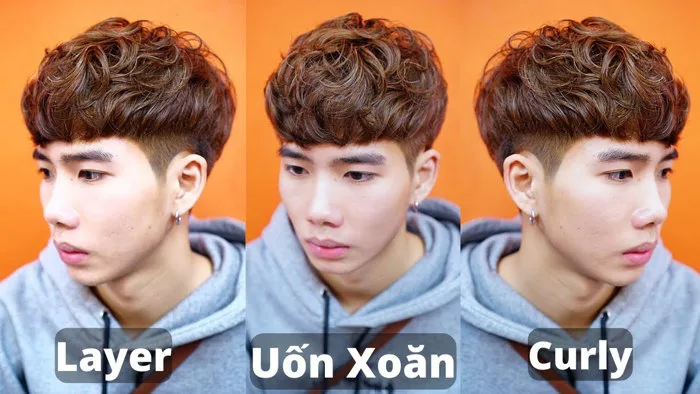Hướng Dẫn Uốn Xoăn Kiểu Tóc Layer | Layer Ngắn _ Tóc Xoăn Curly | Ng . Tuấn  Barber 17