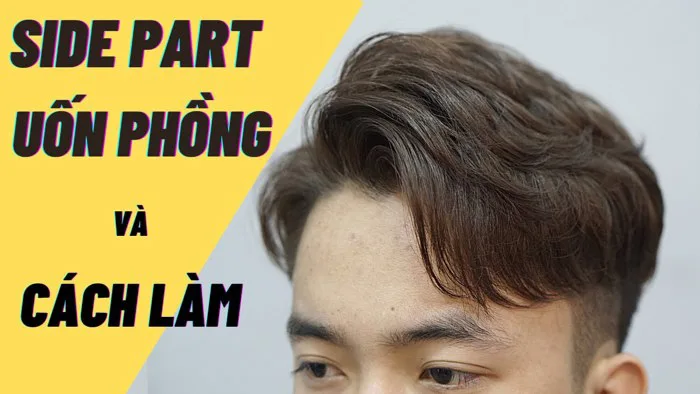 SIDE PART UỐN PHỒNG siêu đẹp trai -Hướng dẫn UỐN TÓC NAM ....-M.Hùng  BarberSharing