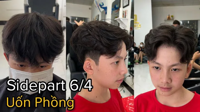 Uốn Tóc Nam Kiểu Sidepart 6/4 | Kiểu tóc Nam Đẹp Uốn Phồng