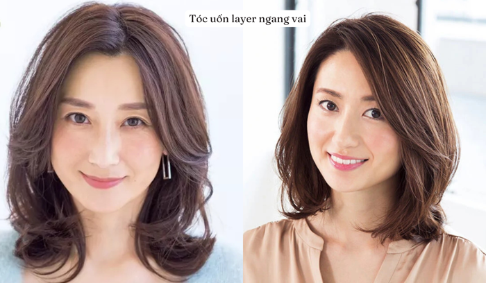 10+ Kiểu Tóc Xoăn Uốn Ngang Vai Trẻ Trung Cho Phụ Nữ Trung Niên