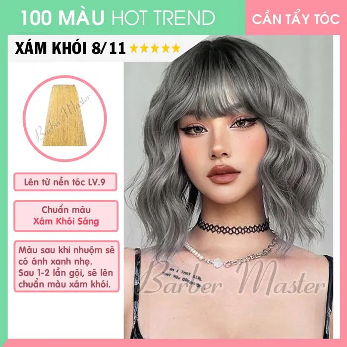Thuốc nhuộm tóc màu xám khói sáng - Barber Master Color | Thankinhtoc.vn