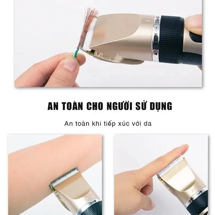 Tông đơ cắt tóc cho bé máy pin liền cầm tay bộ 13 món phụ kiện , cắm sạc  type C không dây, Tông đơ cắt tóc gia đình. - TikTok Shop Vietnam