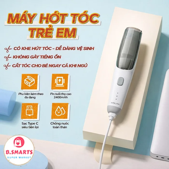 Bộ Tông Đơ Cho Bé Misuta Cầm Tay Kèm Phụ Kiện Đa Năng, Máy Cắt Tóc Bé Êm Ái  Không Ồn An Toàn | Shopee Việt Nam