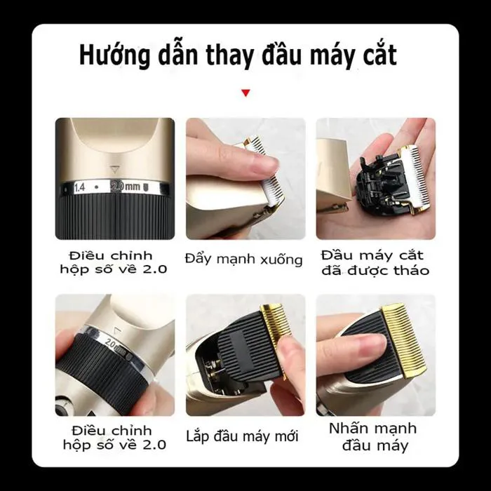 Tông đơ cắt tóc cho bé máy pin liền cầm tay bộ 13 món phụ kiện , cắm sạc  type C không dây, Tông đơ cắt tóc gia đình. - TikTok Shop Vietnam