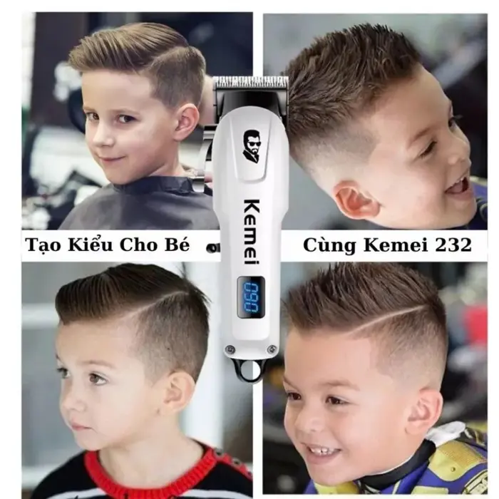 Tông Đơ Cắt Tóc Trẻ Em Kemei-232 Êm Ái, An Toàn Tiếng Ồn Thấp, Bé Không  Giật Mình | Lazada Việt Nam
