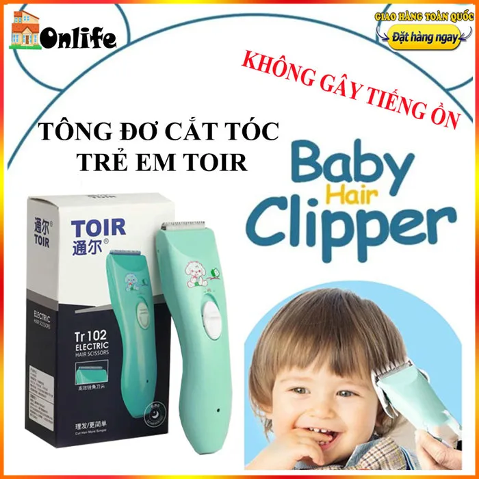 Tông đơ trẻ em - tăng đơ cắt tóc Toir - tông đơ sạc pin - tông đơ cho bé -  , tong do hot toc, may cat toc tong do cho