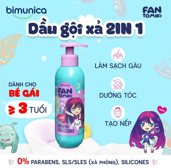 Dầu Gội Xả 2 Trong 1 Dành Cho Bé Gái Từ 3 Tuổi – Hương Angel Cotton Dịu  Dàng (250 Ml) | Euro Store