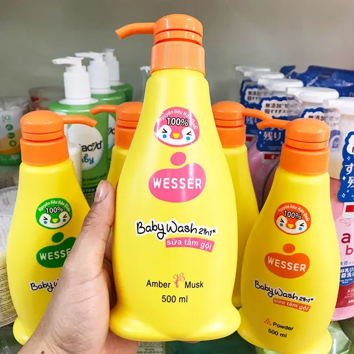 Sữa tắm gội cho bé Nano Wesser (nhiều hương thơm)