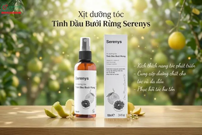 Xịt dưỡng tóc Tinh Dầu Bưởi Rừng Serenys nuôi dưỡng, thúc đẩy mọc tóc