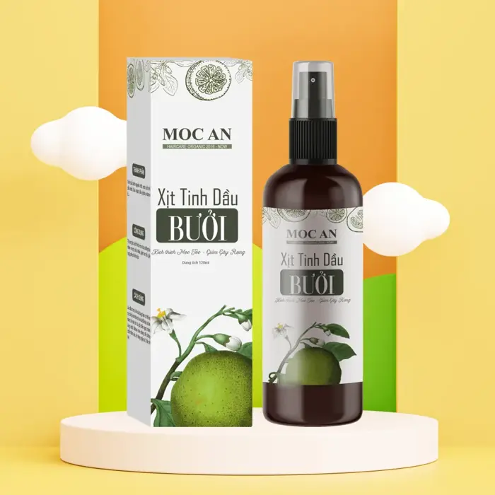 PHÂN PHỐI CHÍNH HÃNG] Xịt dưỡng tóc tinh dầu bưởi MỘC ÂN Hair Care 120ml -  Tinh dầu dưỡng tóc xịt kích mọc tóc cao cấp - BẢO HÀNH ĐỔI BỂ 1
