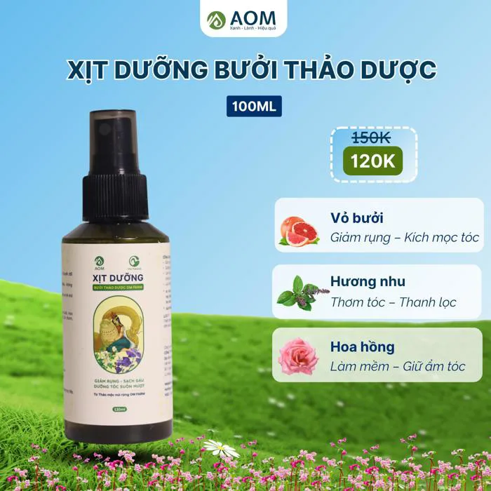 Xịt dưỡng bưởi thảo dược Om Farm - 