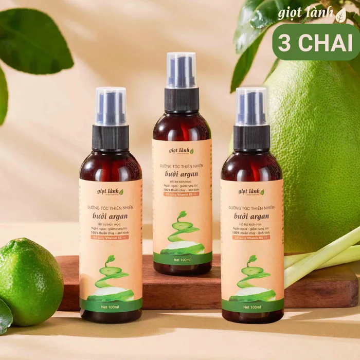 [2 chai] Xịt dưỡng tóc thiên nhiên bưởi Argan – Giọt Lành
