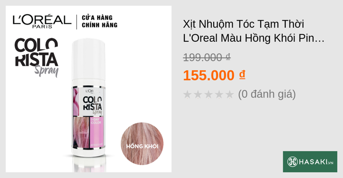 Xịt Nhuộm Tóc Tạm Thời L'Oreal Màu Hồng Khói Pink 75ml | Hasaki.vn