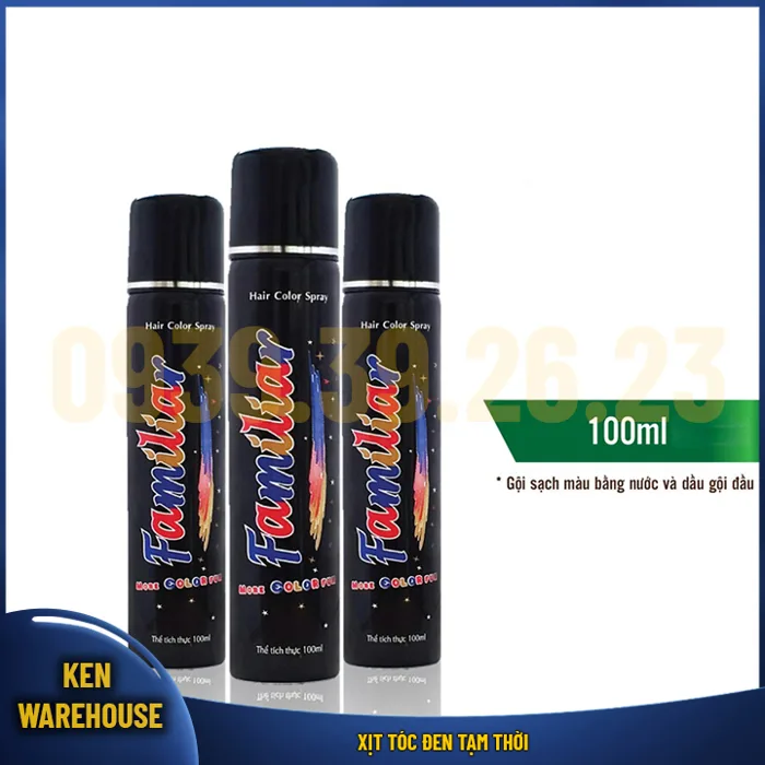 Xịt tóc đen tạm thời Familiar 100ml có chất dưỡng không gây hại tóc đen tóc  tạm thời tiện lợi an toàn - KEN warehouse Normal Dry Straight Curly Oily -  Lazada | Lazada Việt Nam