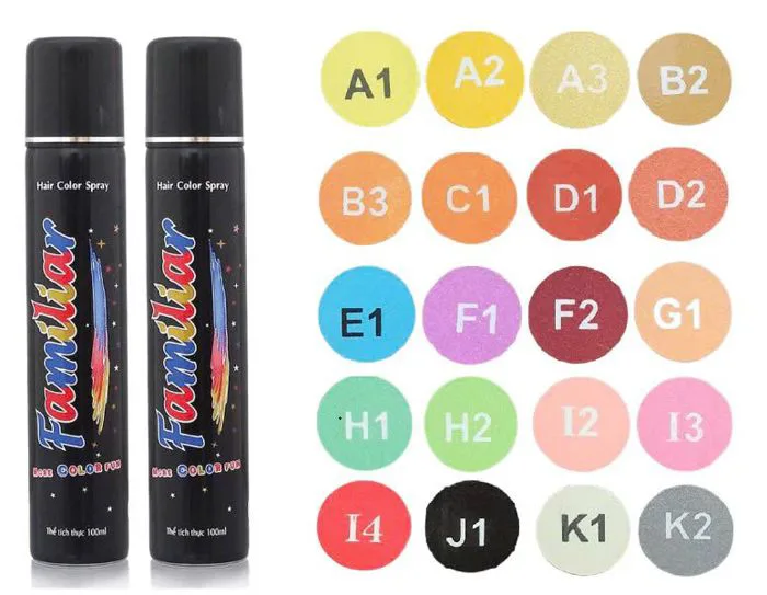 Keo xịt tóc màu Familiar 80ml đổi màu tóc tạm thời giá sỉ, giá bán buôn -  Thị Trường Sỉ