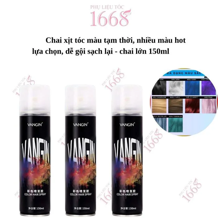 Xịt Nhuộm Tóc Tạm Thời, Một Lần Xịt Để Tạo Màu, Thuốc Nhuộm Tóc Tạm Thời,  Tạo Kiểu Tóc, 150ml/Chai | Shopee Việt Nam
