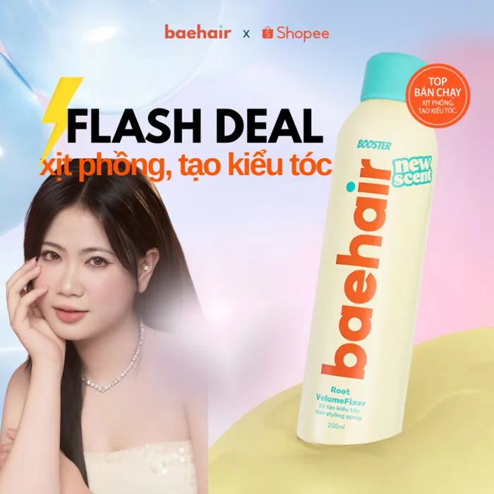 FLASH DEAL] Xịt phồng tóc, tạo kiểu tóc Baehair booster 250ml giúp phồng  chân tóc, giữ nếp tạo kiểu không gây bết cứng | Shopee Việt Nam