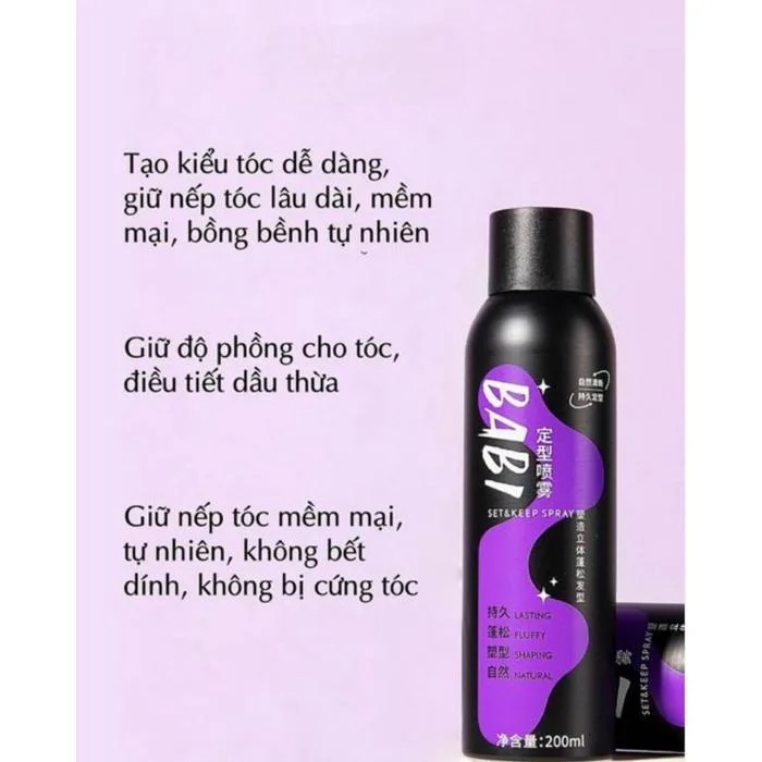 Xịt Phồng Chân Tóc BABI Tạo Kiểu Giữ Nếp Tóc | Smilebeauty